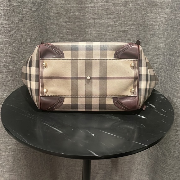 BURBERRY Canterbury Tote Smoked Check Coated Canvas - Picture 2 of 4